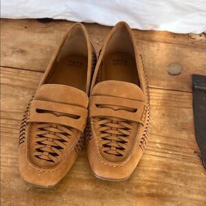 Frye Tan Woven Loafers
